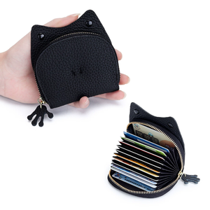 Top Layer Cowhide Women's Small Card <b>Bag</b> 2026 New Cute Frog Zipper ID Card Holder Genuine Leather Card Holder - Product Image 2