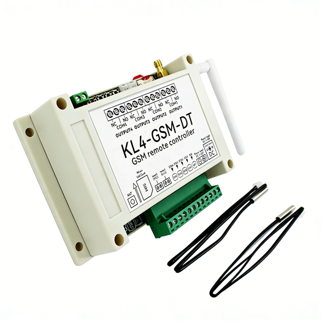 KL4-GSM-DT GSM 4 Channel Relay Output Remote Switch Controller With 2 Temperature Sensor for Water Electric Heating Control
