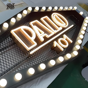 Fábrica al por mayor barato LED 3D Logo gigante marquesina <span class=keywords><strong>letras</strong></span> Color personalizado impermeable IPx4 publicidad dirección Interior Exterior - Product Image 3