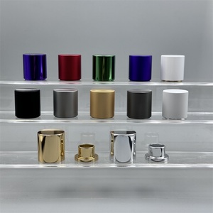Tapa de perfume magnética de aluminio negro mate de gama alta de 15mm <span class=keywords><strong>13</strong></span>/15FEA tapón de botella de alta calidad para botellas y embalaje - Product Image 1