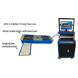 Linha de Teste Automática 3 em 1 para Veículos com Placa Dupla, Testador de Carga de Eixo (Roda), Testador de Freio, Testador de Lados, Tipo Rolante 3000kg - Product Image 5