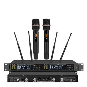 P830BJ TURE DIVERSITY 640-690MHz <span class=keywords><strong>Pro</strong></span> Haut-parleur portable en métal doré sans fil Meilleur microphone sans fil - Product Image 3