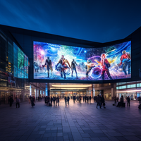Écran mural vidéo led extérieur d'usine Les écrans led polychromes P5 haute luminosité IP65 imperméabilisent l'affichage led