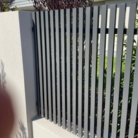 Panel de Cerca de Aluminio con Certificación CE, Barra Plana Vertical, Pantalla de Privacidad, Recubrimiento en Polvo Negro Mate, Tamaño Personalizado