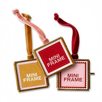 Cadres photo flottants doubles en verre 2x2 pouces pour artisanat, miniatures à suspendre au mur, avec ruban rouge pour fleurs séchées et plantes