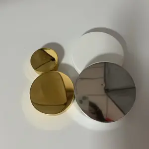 Manufacturer 38 45 53 58/400 89/400 Custom Shiny Gold Aluminum plastic lids for Cosmetic jar cap