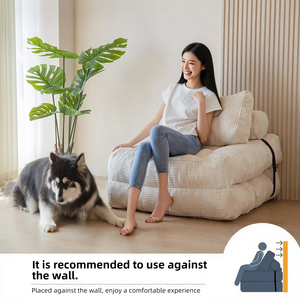 Ghế <span class=keywords><strong>sofa</strong></span> giường gấp gọn kiểu Nhật Bản, không khung, 1 chỗ ngồi, dùng làm ghế ngủ cho phòng ngủ - Product Image 3