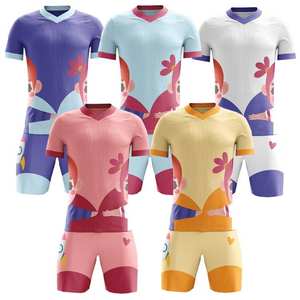 サッカートレーニングキットOEMフットボルウェアカスタムサッカーチームスポーツウェアシャツ付きショーツセット - Product Image 1