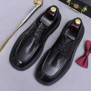 Zapatos de Vestir de Cuero Valentina para Hombre, Hechos a Mano, de Alta Calidad, Personalizados, con Punta Cuadrada, Cordones, Transpirables, Ligeros y Antideslizantes, Marca ASTON M.JAZZ - Product Image 4