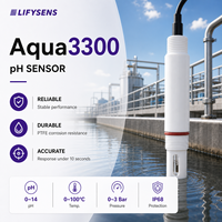 Capteur de pH industriel en ligne Aqua3300 avec électrode en verre RS485/BNC 0100C PTFE à réponse rapide et câble intégré