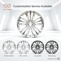 Jantes en alliage OEM 5x112 5x120 Double perçage Poli Argent 15 rayons fins pour berlines européennes Commande d'échantillon bienvenue