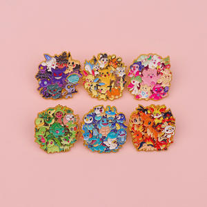 Pokemon Vergoldetes Graviertes Cartoon-Metall-Abzeichen TV-Film-Charakter Aprilscherz Kreative Baokemeng Schmuck-Medaille - Product Image 3
