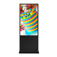 Écran de télévision LCD 55 pouces Totems de signalisation intérieure Moniteur numérique électronique Affichage publicitaire vertical LCD autonome