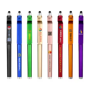 Topkwaliteit Aangepaste Pen Met Logo Promotie Stylus Pen Plastic Balpen Groothandel Houder Pen Met Custom