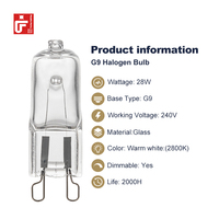 Ampoule halogène G4 G9 directe d'usine 220V 25W 40W 60W ampoule de four halogène résistante aux hautes températures