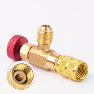 Válvula de seguridad de flúor para aires acondicionados, rojo y azul, R22 a R410a/R32, válvula de apertura de adición de líquido, herramienta de refrigeración - Product Image 3