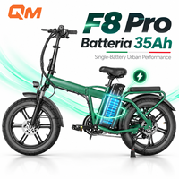 Vélo électrique pliable QMWHEEL F8 Pro Italie, 20 pouces, 250W, 48V, 35Ah, longue autonomie, vente en gros