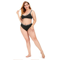 XL-4XL grande taille logo personnalisé Sexy bébé lettre bande haut court culotte surdimensionné femmes Push up élastique doux soutien-gorge et culotte ensemble