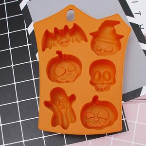 Molde de Silicona para Pastel de Grado Alimenticio, Libre de BPA, Estilo Halloween, 6 Cavidades, Forma de Calabaza, Fantasma y Murciélago, Moldes para Galletas y Chocolate - Product Image 5