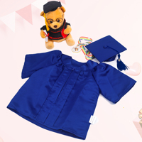 Ensemble de toge et de chapeau de remise de diplôme brillant pour bébé en soins intensifs néonataux avec pompon