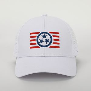 Gorra de Béisbol Deportiva Personalizada de Alta Calidad, 6 Paneles, 100% Poliéster, Logotipo Bordado, Perforada con Corte Láser, Gorra Blanca al por Mayor - Product Image 2