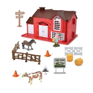 有趣的孩子农场动物套装玩具与展示盒