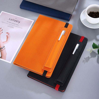 Libreta A5 de Cuero PU Ecológica Personalizada, Diario de Negocios, Agenda de Oficina con Banda Elástica, Impresión de Logotipo, Portátil