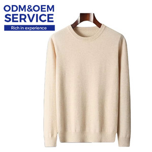 Áo Thun Cổ Tròn Cashmere nguyên chất nhiều màu áo len nam dày mùa đông - Product Image 1