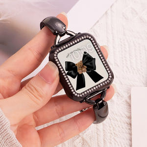 Correa de Reloj de Acero Inoxidable Chapada en Oro UPRO para Apple Watch Series 9 8 7 6 SE 38mm 49mm para Chicas, Repuesto - Product Image 4