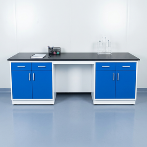 Banc de laboratoire mural modulaire moderne en acier, haute résistance à la corrosion, résistant aux acides et aux alcalis, poste de travail pour l'école et la biotechnologie - Product Image 3