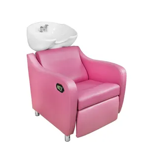 Toptan özel saç lavabo salonu mobilya ayarlanabilir saç yıkama şampuan haznesi şampuan sandalye