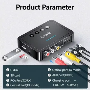 5.4 <strong>Receiver</strong> Transmitter <strong>FM</strong> Stereo AUX 3.5mm Jack RCA Optical Wireless Audio Adapter Remote Control for TV Car <strong>Kit</strong> - Product Image 5