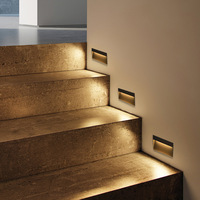 Lampe murale d'extérieur en aluminium étanche CE RoHS 5W 7W, lampe d'escalier rectangulaire à LED pour extérieur