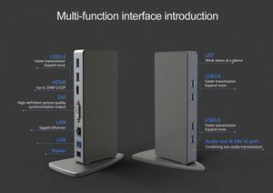 USB-C y de aluminio USB 3,0 Universal para portátil estación de acoplamiento para <span class=keywords><strong>Mac</strong></span> <span class=keywords><strong>OS</strong></span> - Product Image 3