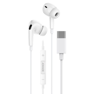 Écouteurs de type C avec microphone et contrôle du volume blanc JD045 - Product Image 1