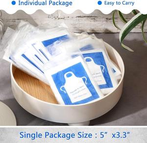 Huamaohengchun Large Disposable Eco-Friendly Recyclable <b>Aprons</b> 100 PCS 23.6x37.4 Inches Clear Plastic Waterproof for Adults - Product Image 4