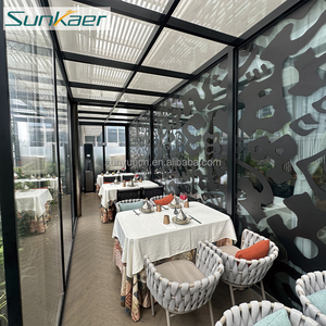 Sunkaer-Carcasa fija de alta calidad, iluminación de techo a gran escala, vidrio aislado, tragaluz deslizante de aluminio, <span class=keywords><strong>solarium</strong></span> Sunroom - Product Image 5