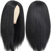 Perruque Lace Front Bozhen Hot Cross-Border en fibres synthétiques haute température, cheveux longs et raides, point moyen, effet naturel, pour femme