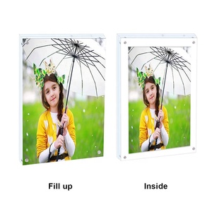 Trang trí nội thất 4x6 inch rõ ràng nhựa khung ảnh 10mm + 10mm rộng Acrylic khung hình từ - Product Image 6