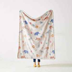 Services de personnalisation OEM ODM, couverture en fausse fourrure imprimée, 100% polyester, couverture douce et chaude - Product Image 1