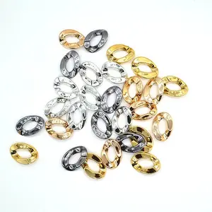 ABS Acrylic open ring plastic UV electroplating gold chain link buckle jewelry box accessories Glasses chain materials