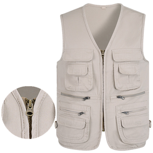 <span class=keywords><strong>Chaleco</strong></span> Multibolsillos para Hombre, 100% Algodón, Estilo Cargo, para Escalada, Pesca, Senderismo, Fotografía, Camping - Product Image 2