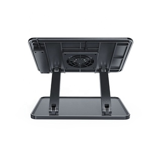 Ergonomic Cooling Tablets PC Holder Folding Adjustable Vertical Notebook Laptop Stand <strong>Riser</strong> with USB - Product Image 3