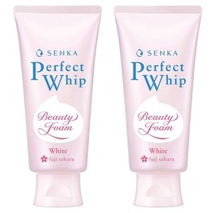 Senka frusta perfetta bianco Fuji Sakura 100G 2 pezzi di pulizia profonda idratante crema viso glicerina ingredienti acido ialuronico - Product Image 1