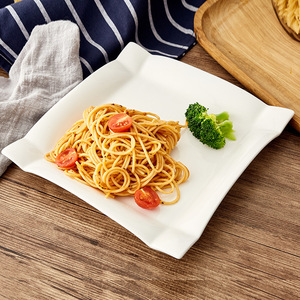 Venta al por mayor barato 6/7/8/9/10/12 pulgadas Hotel porcelana cena platos blanco cuadrado cerámica plato personalizado occidental vajilla - Product Image 1