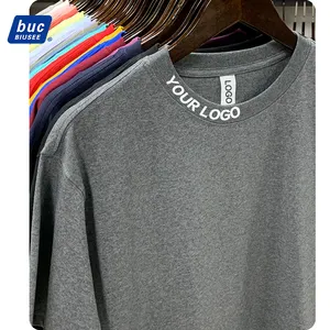 Hoge Kwaliteit Lage Oem Moq 240gsm 100% Katoen T-shirt Custom Merk Blank Plain Plus Size Mannen T Shirts