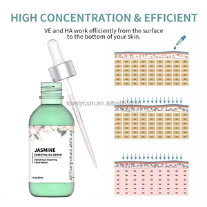 OEM <span class=keywords><strong>OBM</strong></span> Olio Essenziale di Gelsomino 100% Puro, Siero Viso con Acido Ialuronico per la Cura della Pelle, Anti-Invecchiamento, Siero Naturale e Biologico alla Vitamina C - Product Image 4