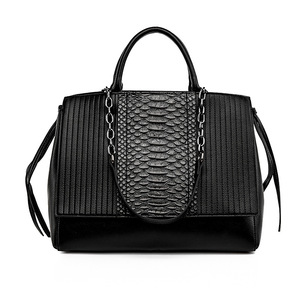 Sac fourre-tout haut de gamme pour femme, motif crocodile texturé, style rétro européen, grande capacité, fermeture éclair - Product Image 5