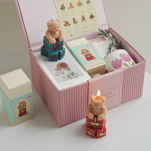 Ornamen Lilin Lucu Hadiah Kreatif Natal Hadiah Ulang Tahun Lilin Aromaterapi Beruang Impor Kustomisasi Lilin - Product Image 2