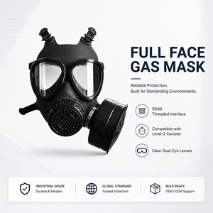 Máscara <span class=keywords><strong>de</strong></span> Gas <span class=keywords><strong>de</strong></span> Cara Completa FNJ05, Gran Venta, Stock en Movimiento Rápido |   Respirador <span class=keywords><strong>de</strong></span> Policarbonato RD40 con Certificación CE, Reutilizable, OEM, Multimercado - Product Image 1